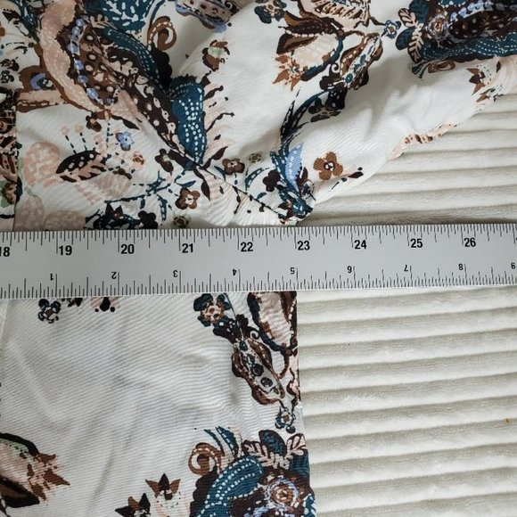 Chicos Long Sleeve Top Womens 3 XL/16 Paisley/Floral Collared Modal/Rayon - Picture 8 of 12
